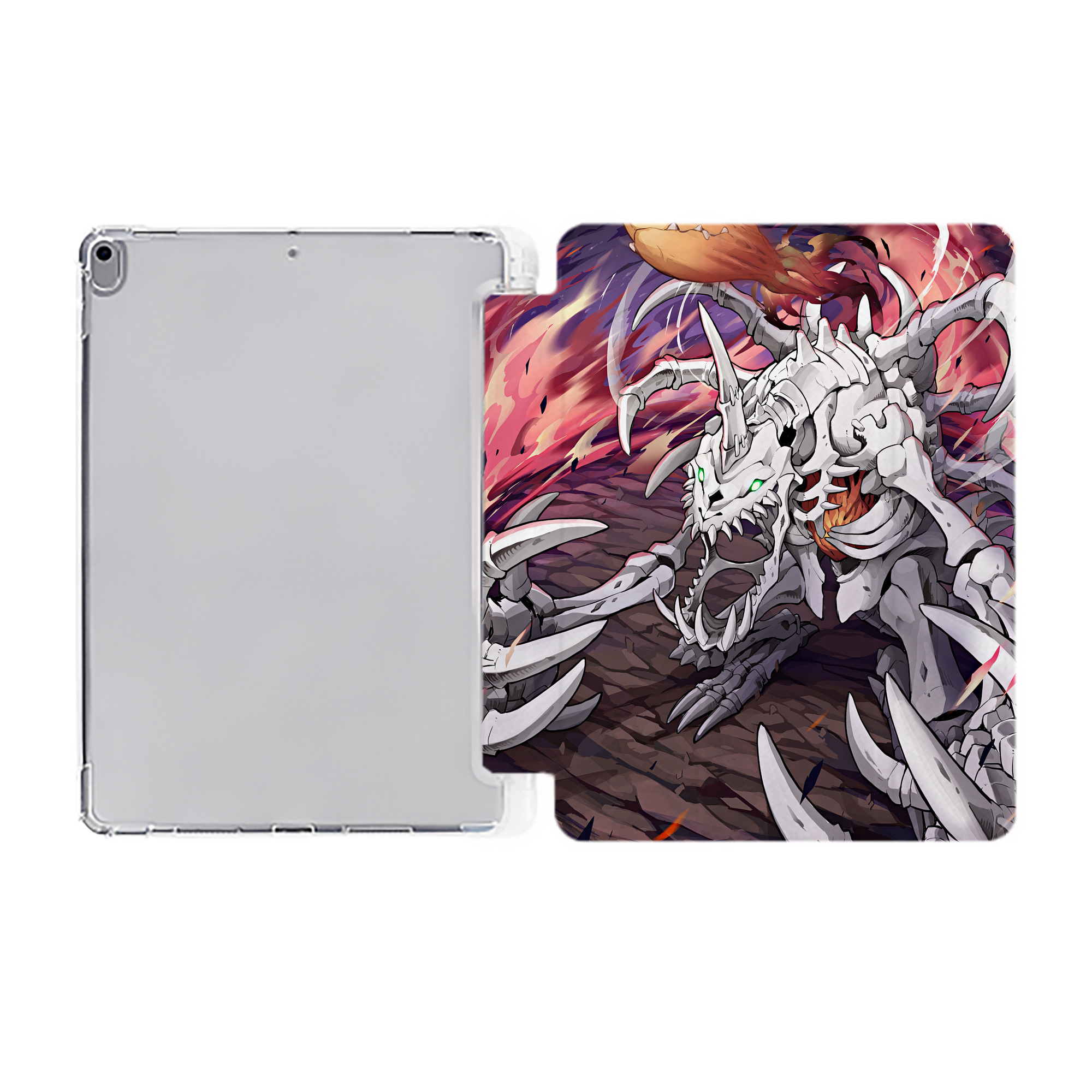 （画像用） Digimon デジタルモンスター/デジモン IPad ケース ペン収納付き 三つ折りスタンド PUレザー×シリコン 対応機種9.5/10.5/10.9インチ